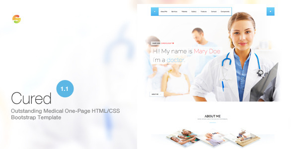 Cured - Medical One Page Bootstrap HTML/CSS Template
