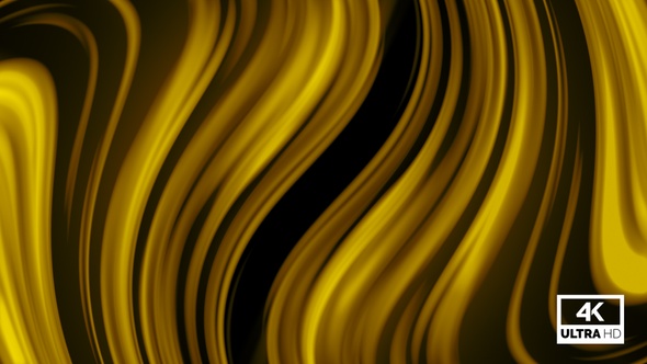 Abstract Twisted Yellow Color Trendy Liquid Wavy Background Looped V5