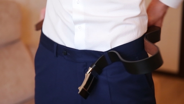 Groom Prepares For Wedding.