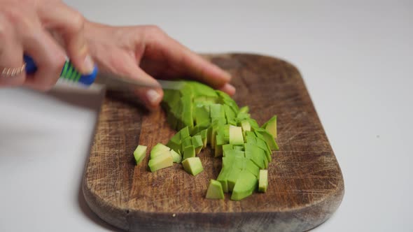 Unrecognizable Woman Preparing Vegetable Salad Sustainable Lifestyle