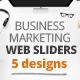 Business Marketing Web Sliders 5 designs - GraphicRiver Item for Sale