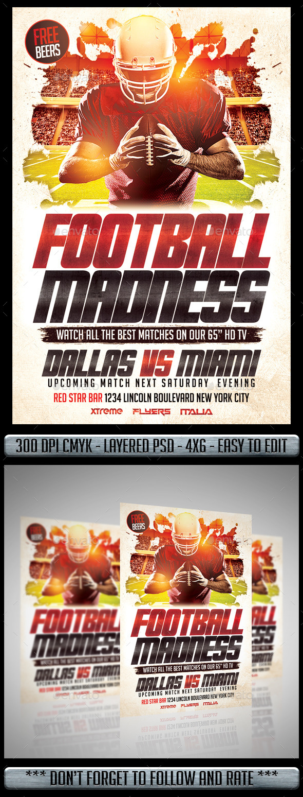 Football Poster Graphics Designs Templates From Graphicriver