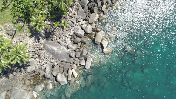 seashore rocks in Phuket ocean Sea waves crashing on rocks cliff seascape