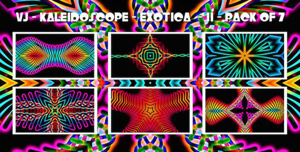 VJ Kaleidoscope - Exotica II - Pack of 7