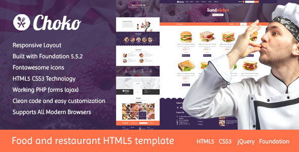 Choko - Chef & Food HTML5 Template