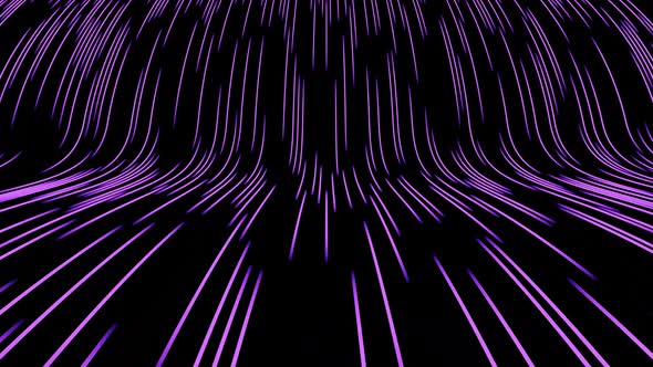 Purple Gradient Flowing Led Neon Lines Seamless Animation Technology Background 3d Render