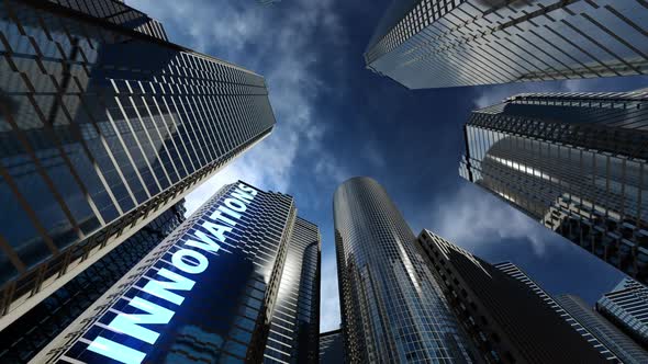 business district business center. timelapse alt