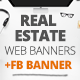 Real Estate Web Baners & Facebook Banner - GraphicRiver Item for Sale