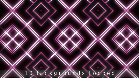 Abstract Neon Light Dancing VJ Backgrounds
