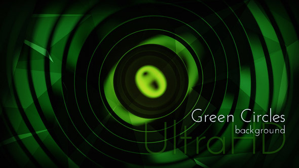 Radial Circles Dark Green Animation