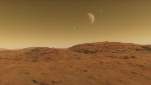 Space Background - Mars-like Planet
