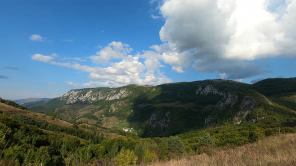 Sunny Day In Mountains, Timelapse