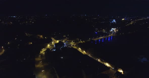 Beautiful aerial shot night city