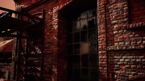 Abandoned Industrial Buildings of Old Factory alt