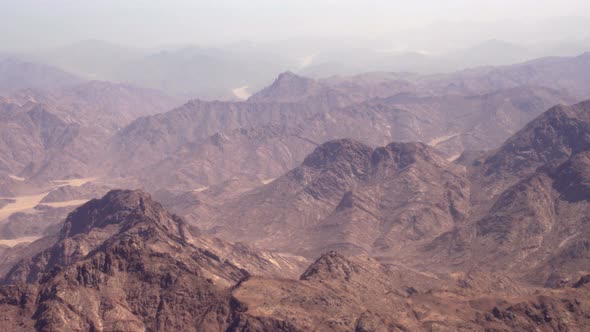 Flying Over the Desert Mountains