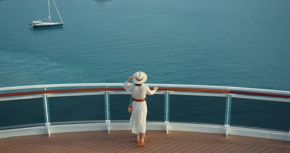 Young woman on a cruise