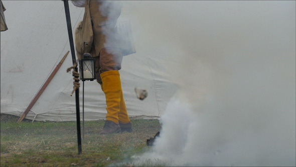 Firing of the Small Cannon on the Ground