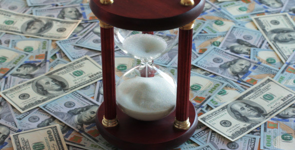 Hourglass On Dollar Bills 1