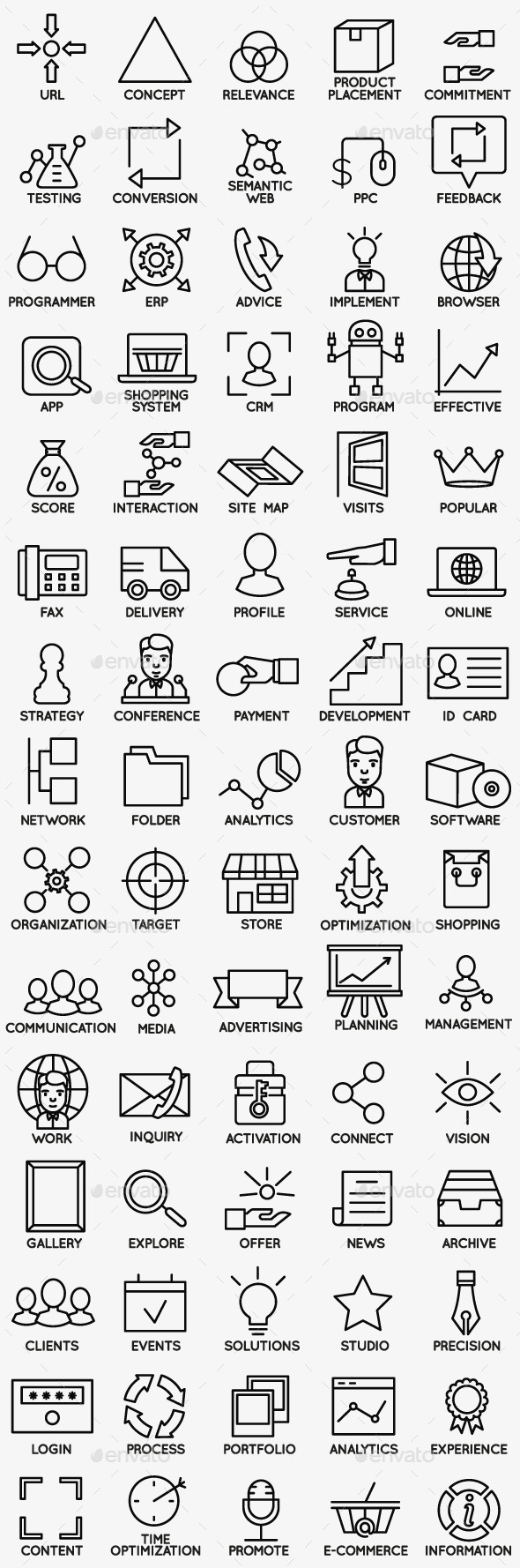 Set of Seo and Internet Service Icons - part 2