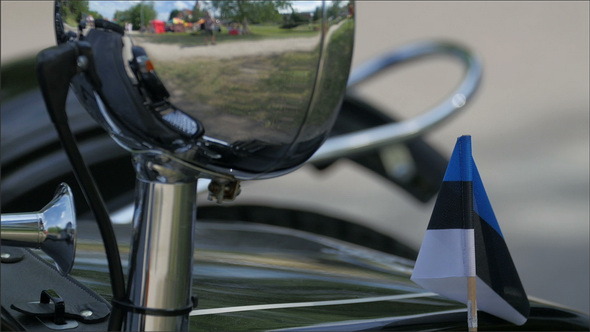 Shiny Side Mirror of the Motorbike  alt