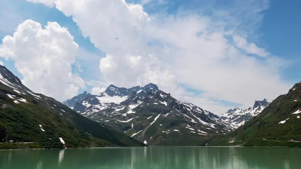 Hyper Lapse of Silvretta Stausee Lake, Austria