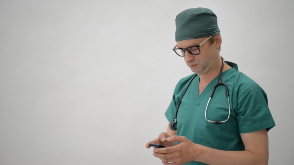 Doctor Doing Text Message