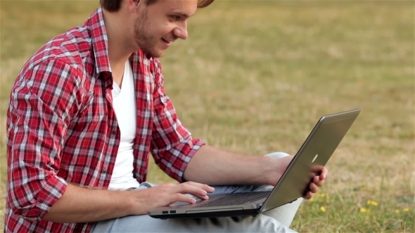 Smart Guy Studing Outdoors alt