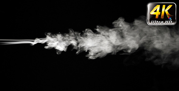 Abstract White Smoke on Black Background 2
