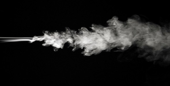 Abstract White Smoke on Black Background 2
