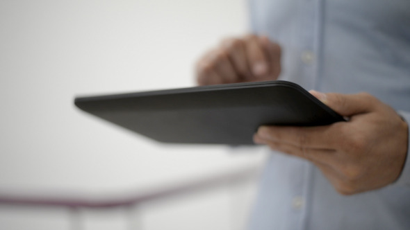 Typing on Tablet Computer alt