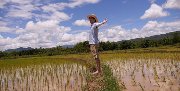 Man With Rice Field alt