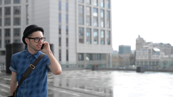 Guy Talking on Phone alt