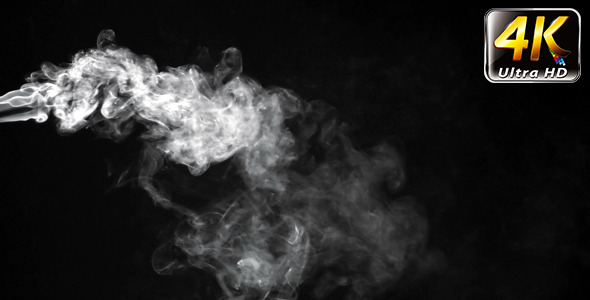 Abstract White Smoke on Black Background 3