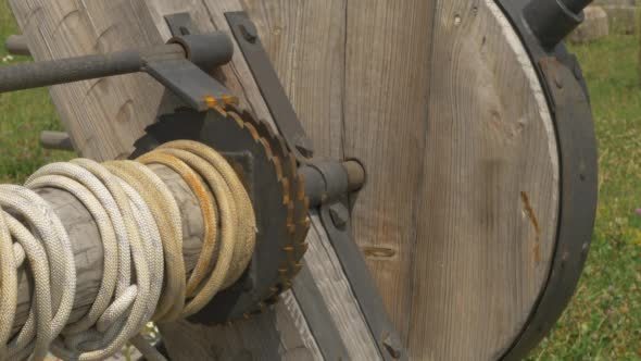 Winches of The Catapult, Closeup, Fortress Hill,