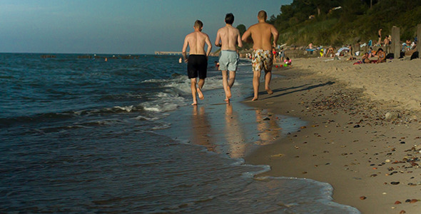 Jogging on the Beach