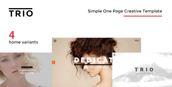 TRIO - Simple One Page Creative Drupal Theme