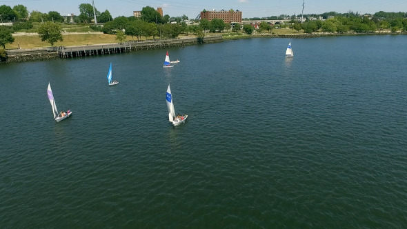 Sailboats in the Bay