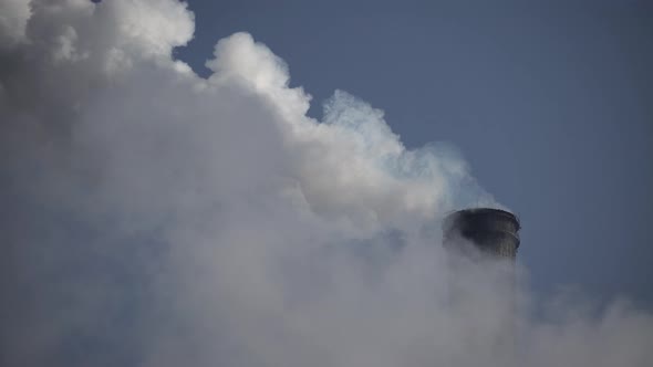 Smoke Comes From the Chimney. Air Pollution. Ecology. Kyiv. Ukraine