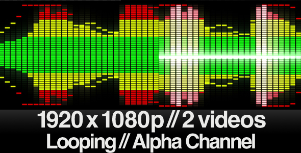 2 Audio Equalizer Videos - Normal Dual Bars - LOOP