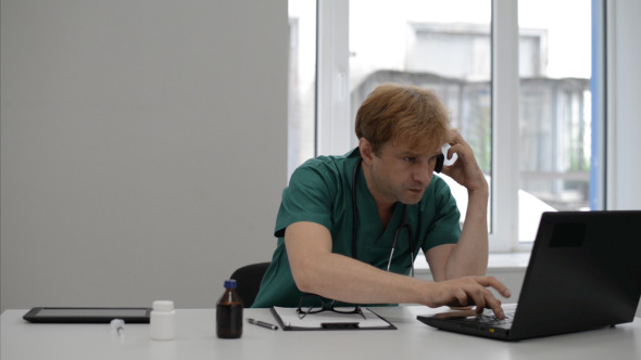 Doctor Sharing Important information on Phone