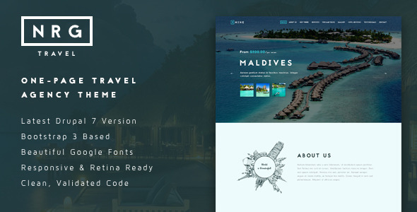 NRGtravel - One-Page Travel & Tour Agency Theme