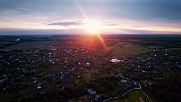 Amazing Sunrise of Ukrainian Countryside
