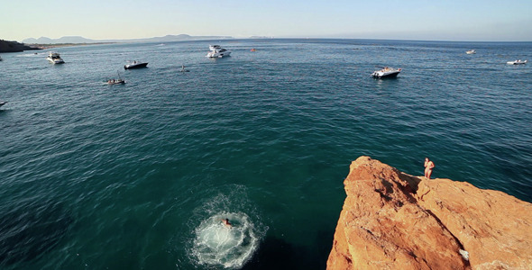 Jumping From A Rock