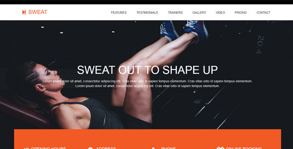 Sweat - Gym/Fitness Muse Template