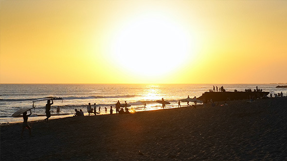 Sunset on Surfer Beach