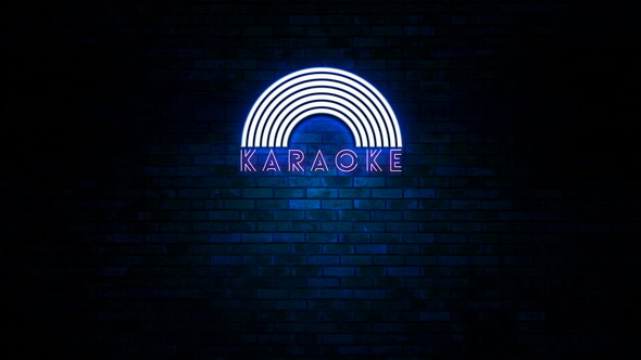 Karaoke Neon Light Sign Flickering