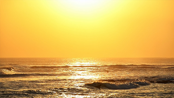 Surfer's Beach in Sunset