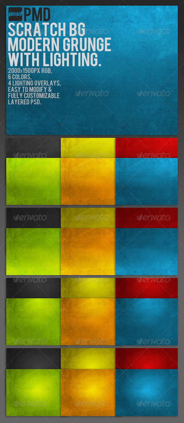 Graphics: Background Blue Green Grey Grunge Modern Orange Red Textured Yellow