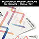 Corporate Modern Certificate - GraphicRiver Item for Sale