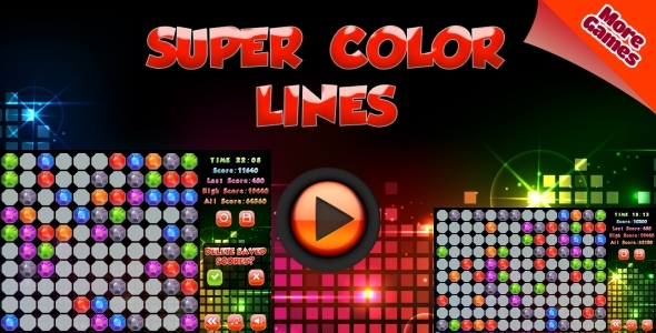 Super Color Lines - Gra mobilna HTML5 (Construct 2 | Capx)